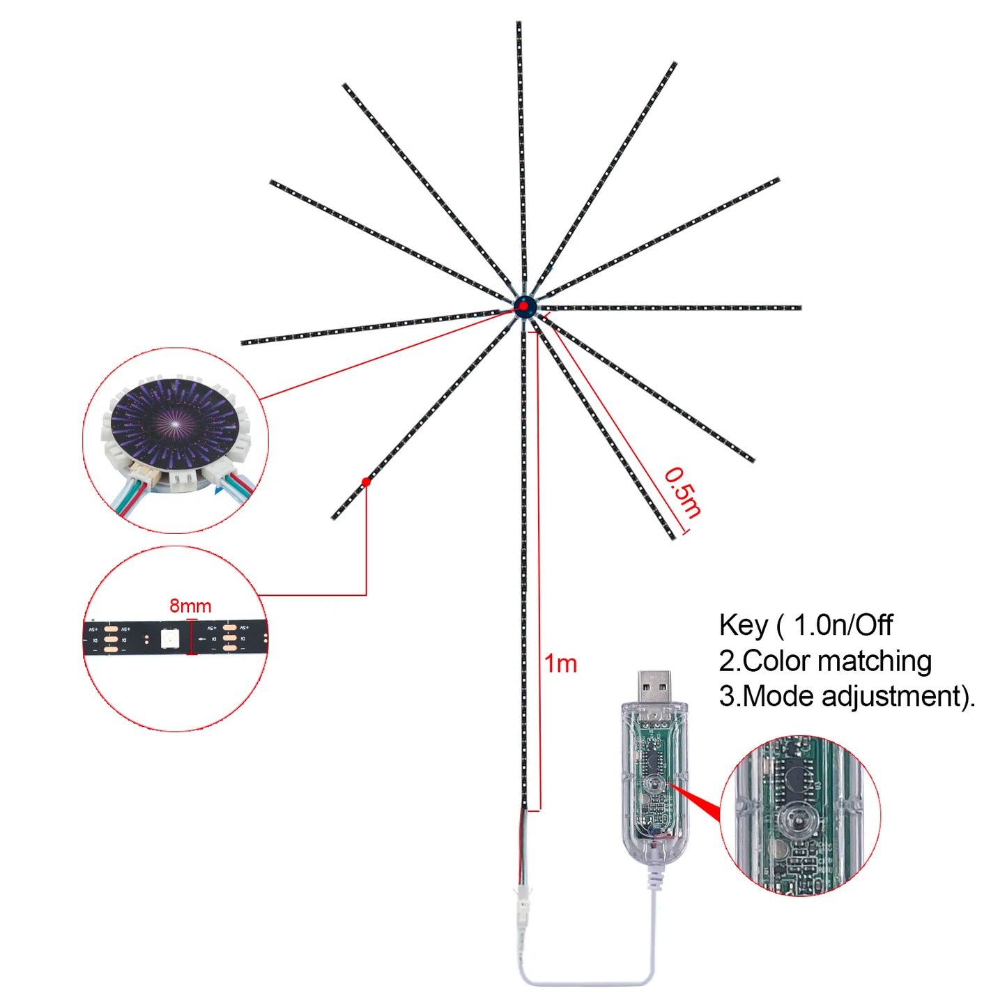 Firework LED Light